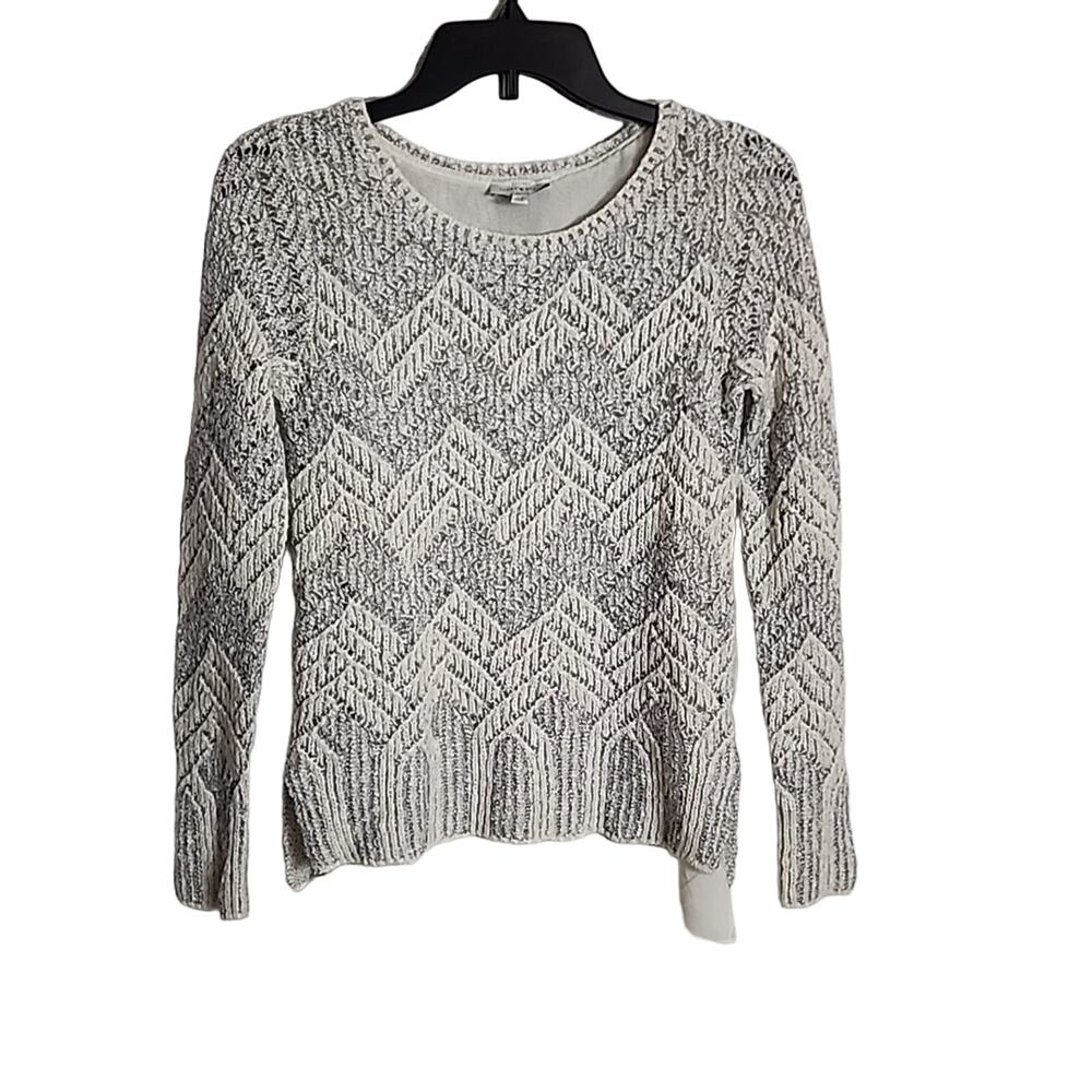 Lucky Brand Double Layer Sweater with Metallic Accent Thread, Small - Picture 1 of 6